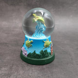 Green Sea Turtle Seasonal Holiday Water Globe (1 globe approx. 4+ inches tall) Charming Brown Sea Turtle Wave Globe for coastal display!