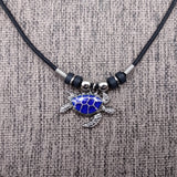 Sea Turtle Colorful Necklace Mood Pendant (1 turtle necklace approx. 18+ inches AROUND) Sea Turtle Pendant Necklace for wearing & gifting!