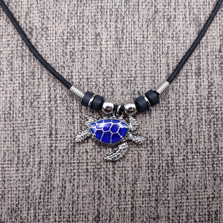 Sea Turtle Colorful Necklace Mood Pendant (1 turtle necklace approx. 18+ inches AROUND) Sea Turtle Pendant Necklace for wearing & gifting!