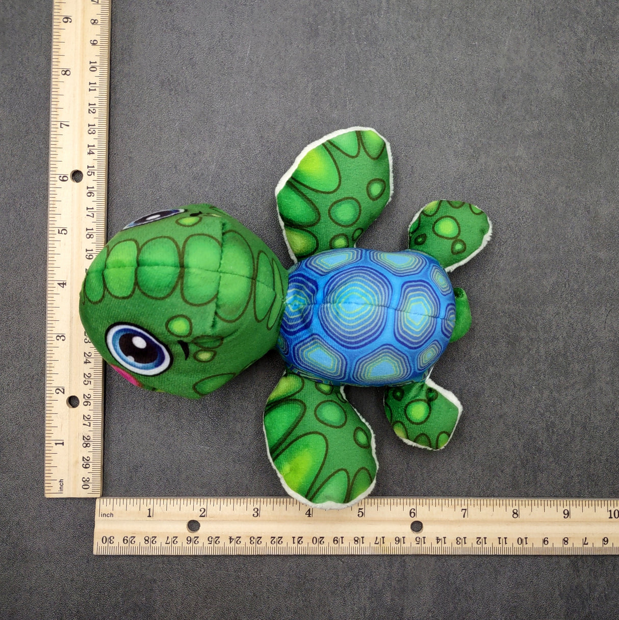 Cute Baby Sea Turtle Plush Animal (1 stuffed animal approx. 7+ inches long) Green Sea Turtle Plush Toy ideal gift for kids and adults!