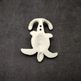 Cast Iron Sea Turtle Wall Hooks White Distressed (1 metal hook approx. 4.75+ inches) White Sea Turtle Double Wall Hook for coastal decor!
