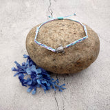 Sea Turtle Bracelet Braided Cord Light Blue Purple White (approx. 5-7+ inches AROUND) Blue Purple String Sea Turtle Bracelet to gift!