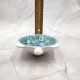Sea Turtle Light Blue White Bowl (1 dish approx. 5.5+ inches) Blue White Sea Turtle Ceramic Dish for gifting jewelry trinkets & candy!