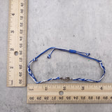 Sea Turtle Bracelet Braided Cord Navy Blue White (approx. 5-7+ inches AROUND) Navy Royal Blue White Knit String Sea Turtle Bracelet to gift!