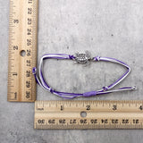 Sea Turtle Charm Bracelet Lavender Purple White Cord (approx. 5-7+ inches AROUND) Purple Sea Turtle String Bracelet Jewelry for gifting!