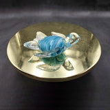 Aqua Blue Swirl Glass Sea Turtle Figurine (1 figure approx. 4.5 inches long) Aqua Blue Glass Sea Turtle for coastal home decor & collecting!