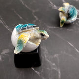 Sea Turtle Egg Hatchling Aqua Blue Shell (1 sea turtle approx. 2+ inches) Blue Painted Resin Baby Sea Turtle Egg for coastal home décor!