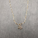 Sea Turtle Necklace White and Gold Color (1 necklace approx. 16+ inches AROUND) Gold Tone White Sea Turtle charm necklace for gifting!