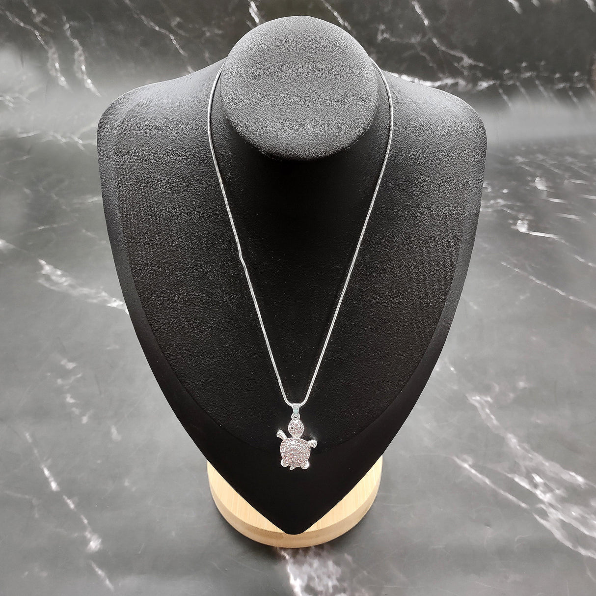 Pink Sea Turtle Necklace Silver Rhinestone Pendant (approx. 16+ inches AROUND) Colorful Sea Turtle Jewelry a gift for ocean life enthusiast!