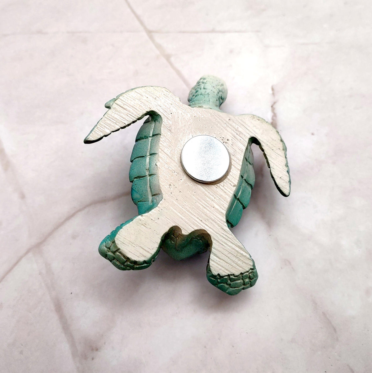 Teal Blue Sea Turtle Resin Fridge Magnet (1 turtle approx. 3+ inches) Aqua Teal Blue Resin Sea Turtle Magnet Gift for fridges & cabinets!