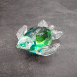 Glass Sea Turtle Figurine Spiral Aqua Green (1 figure approx. 4.5 inches long) Blue Green Glass Sea Turtle for home decor & gifting!