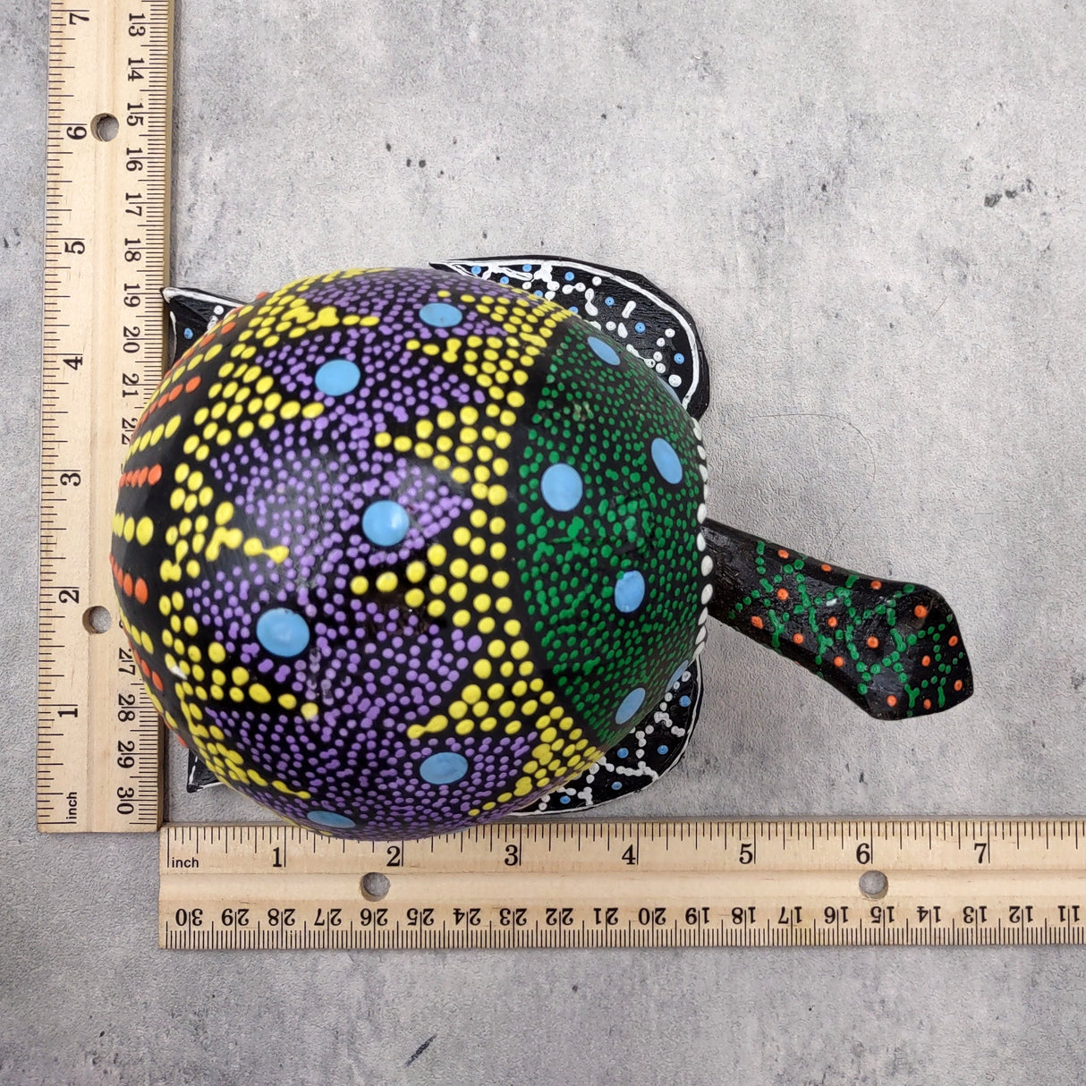 Painted Coconut Sea Turtle Bobblehead Handmade Purple Dot (1 sea turtle approx. 6.5 inches) Painted Coconut Sea Turtle for home décor!