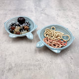 Sky Blue Sea Turtle Ceramic Dish (1 bowl approx. 5.25+ inches) Light Blue Sea Turtle Dish for trinkets jewelry & beach home decoration!