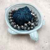 Sky Blue Sea Turtle Ceramic Dish (1 bowl approx. 5.25+ inches) Light Blue Sea Turtle Dish for trinkets jewelry & beach home decoration!