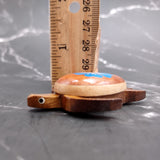 Wooden Sea Turtle Magnet Blue Hibiscus Flower (1 magnet approx. 2+ inches) Wood Sea Turtle Magnet gift for fridges cabinets doors!
