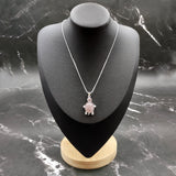Pink Sea Turtle Necklace Silver Rhinestone Pendant (approx. 16+ inches AROUND) Colorful Sea Turtle Jewelry a gift for ocean life enthusiast!