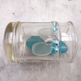 Sea Turtle Anklet Aqua Blue Beads Silver Color (approx. 9+ inches AROUND) Cute Blue Sea Turtle Charm Anklet for any beachy outfit!