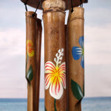 Painted Coconut Sea Turtle Bamboo Wind Chime Red Dot B GRADE (1 chime approx. 30 x 5 inches) Painted Sea Turtle Chime for patio decor!